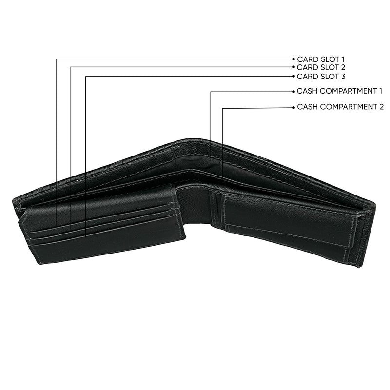 Italian Chatai | Genuine Leather Wallet and Belt Gift Set | Wallet and Belt Combo | Plus Size Mens Belts | Colour: Black