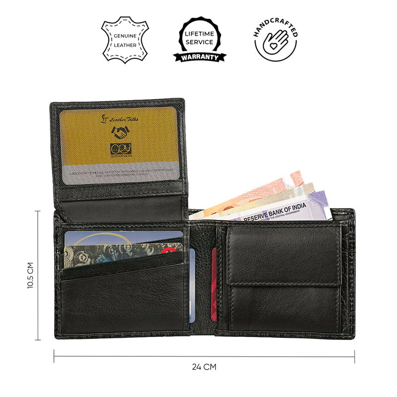 Italian Chatai | Genuine Leather Wallet and Belt Gift Set | Wallet and Belt Combo | Plus Size Mens Belts | Colour: Black