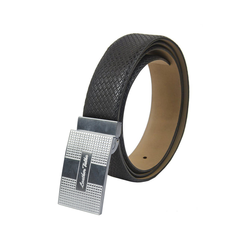 Italian Weave | Pure Leather | Leather Belt for Men | Color  - Black