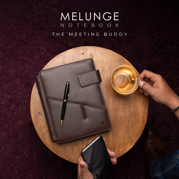 Melunge Leather Diary For Men & Women |  100% Genuine Leather | Handmade Leather Journal | Luxury Leather Notebook - Brown