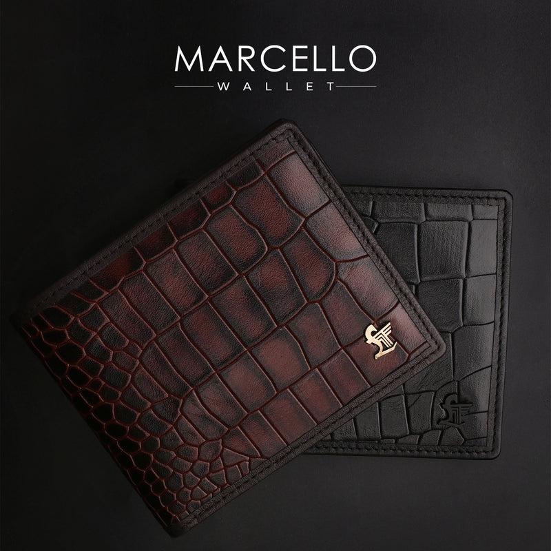 Marcello Bifold Wallet | Pure Leather Wallet for Men | 100% Genuine Leather | Color: Brown