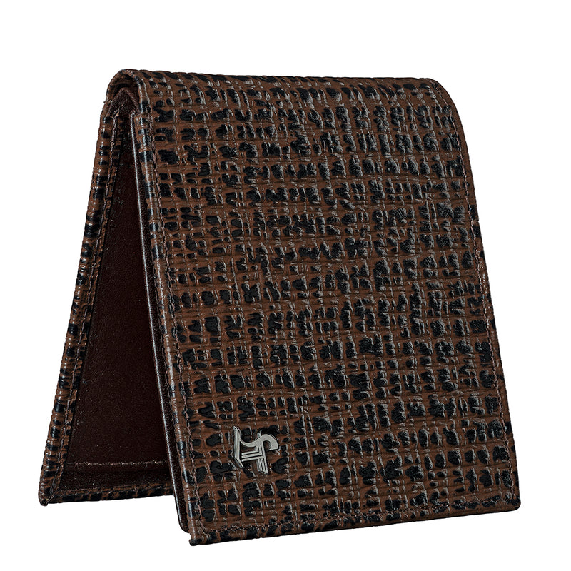 Fab IV  Men's Leather Wallet | 100% Pure Croco Leather | Lifetime Warranty |  Brown