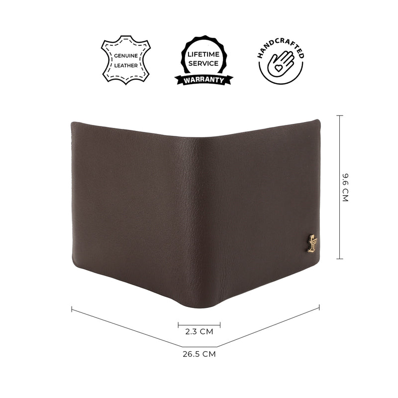 Austin Bifold Stitchless | Original Leather Wallet for Men | 100% Genuine Leather | Color: Brown