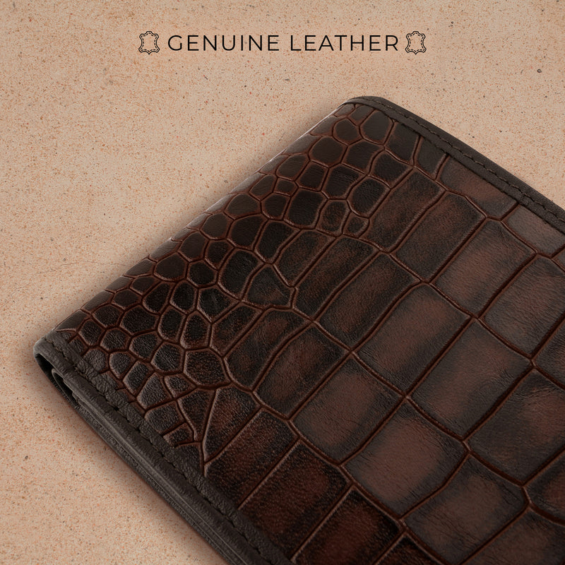 Marcello Bifold Wallet | Pure Leather Wallet for Men | 100% Genuine Leather | Color: Brown