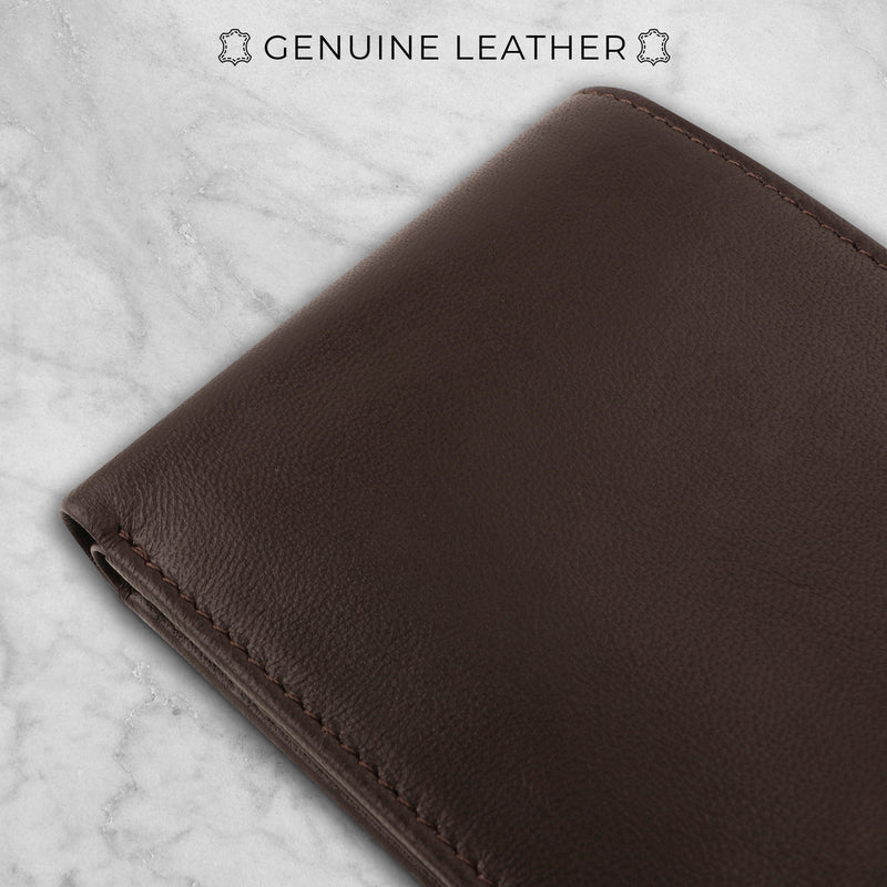 Evan Bifold Wallet | Pure Leather Wallet for Men | 100% Genuine Leather | Color: Brown