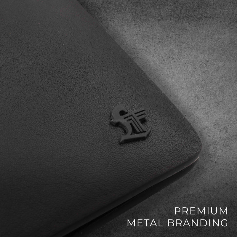 Austin Bifold Stitchless | Original Leather Wallet for Men | 100% Genuine Leather | Color: Black