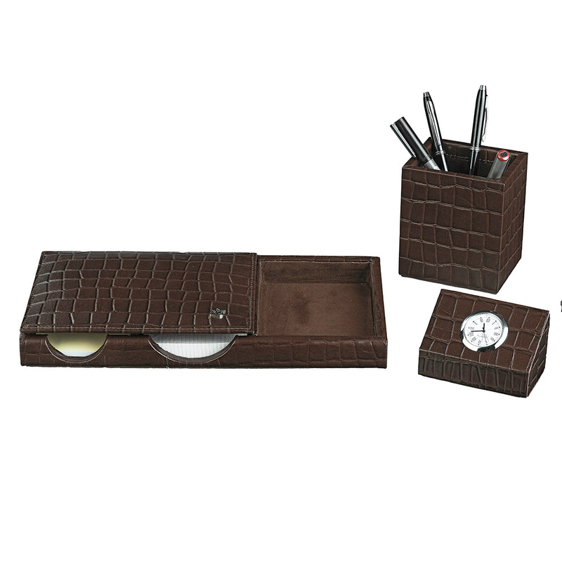 Leather desktop organizer