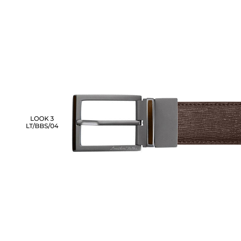 Italian Wood Finish  | Luxury Genuine Leather Belt For Men  | Color: Brown