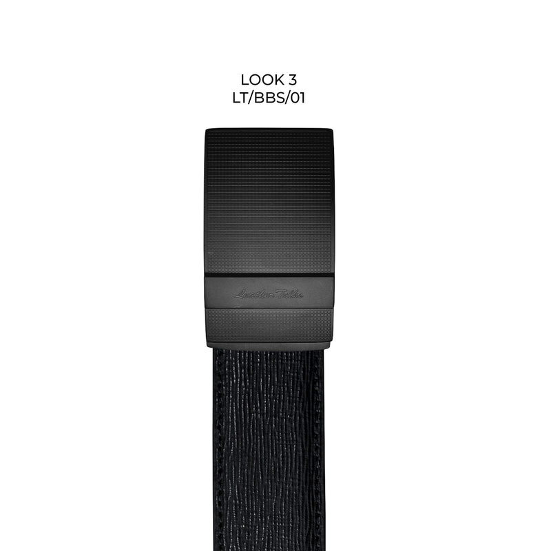 Italian Wood Finish  | Luxury Genuine Leather Belt For Men  | Color: Black