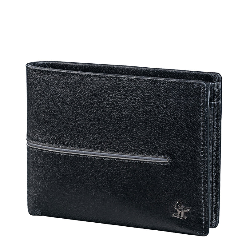 Brian Bifold Wallet I Luxury Leather Wallet for Men I Colour: Black