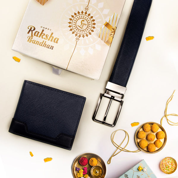 Raksha Bandhan Gift | Men's Wallet and Belt Gift Set