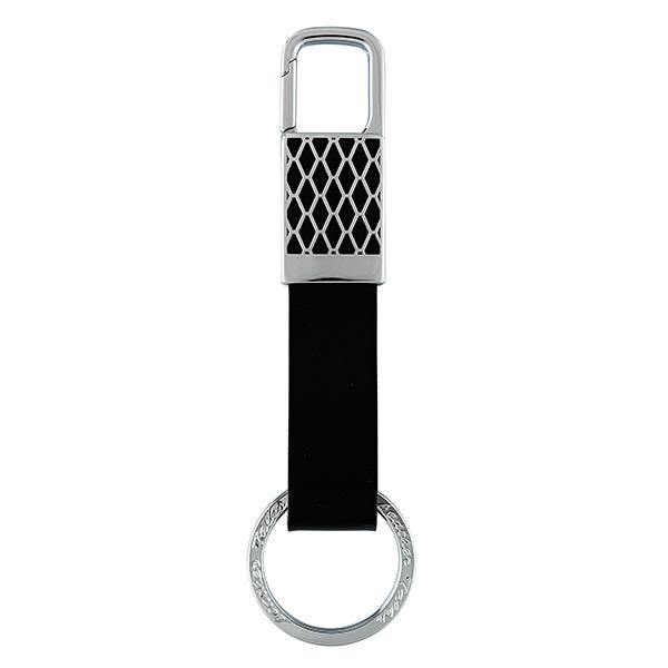 Red Grid Key Ring