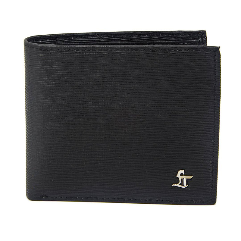 Italian Wood Finish | Genuine Leather Wallet for Men | Color: Black