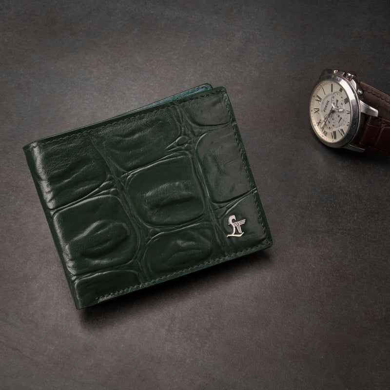 Great Dane | Pure Leather Wallet for Men | 100% Genuine Leather | Lifetime Warranty | Color: Green
