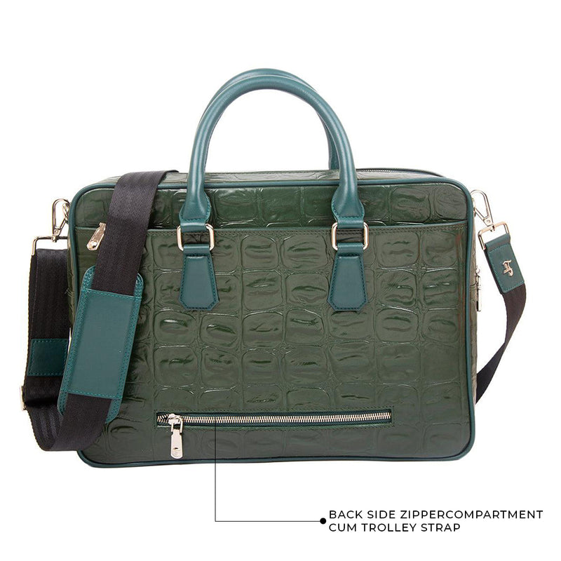 Great Dane | Leather Portfolio Bag | 100% Genuine Leather | For Office Use | Colour - Green