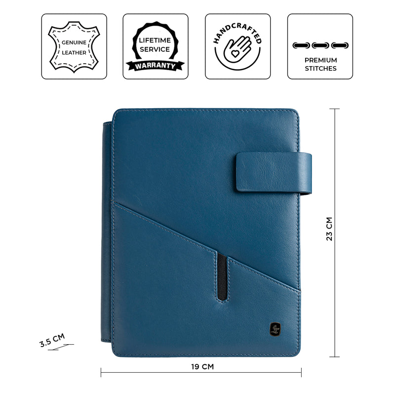 Melunge Leather Diary For Men  & Women|  100% Genuine Leather | Handmade Leather Journal | Luxury Leather Notebook - Blue