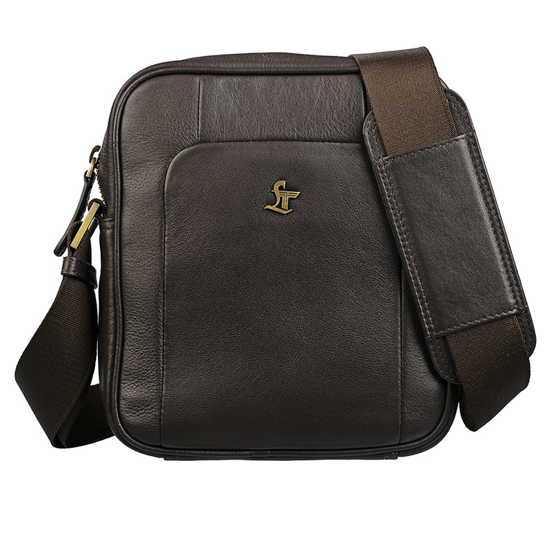 Men's Bag VI Jr. | Leather Messenger Bag For Men | Colour : Brown