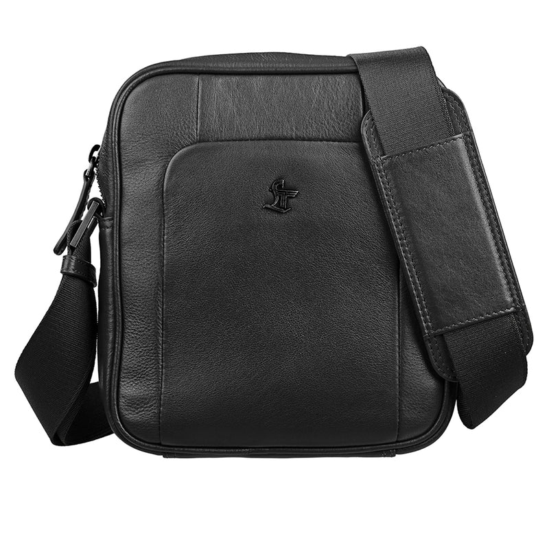 Men's Bag VI Jr. | Leather Messenger Bag For Men | Colour : Black