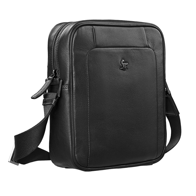 Men's Bag VI Sr. | Leather Messenger Bag For Men | Colour : Black