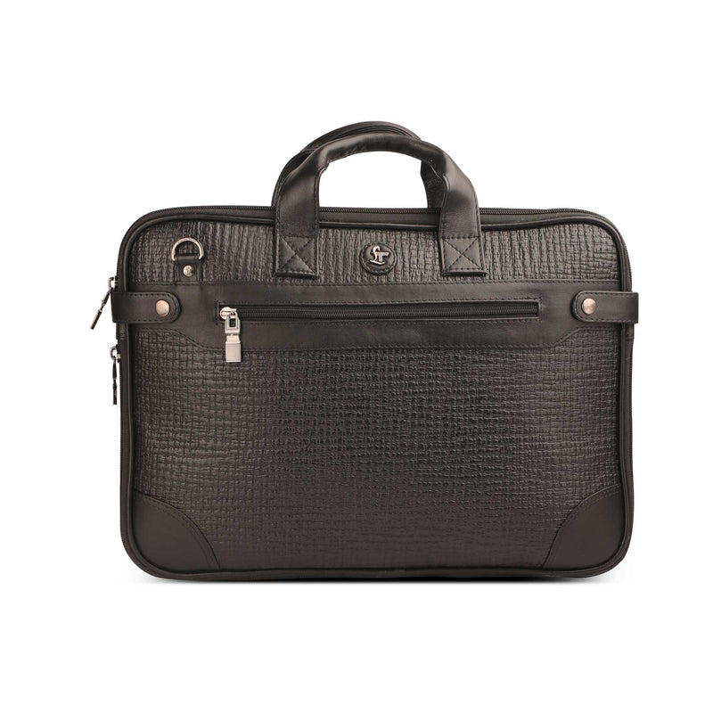 Office Folio Bag  III | Leather Portfolio Bag | For Office Use | Colour - Black