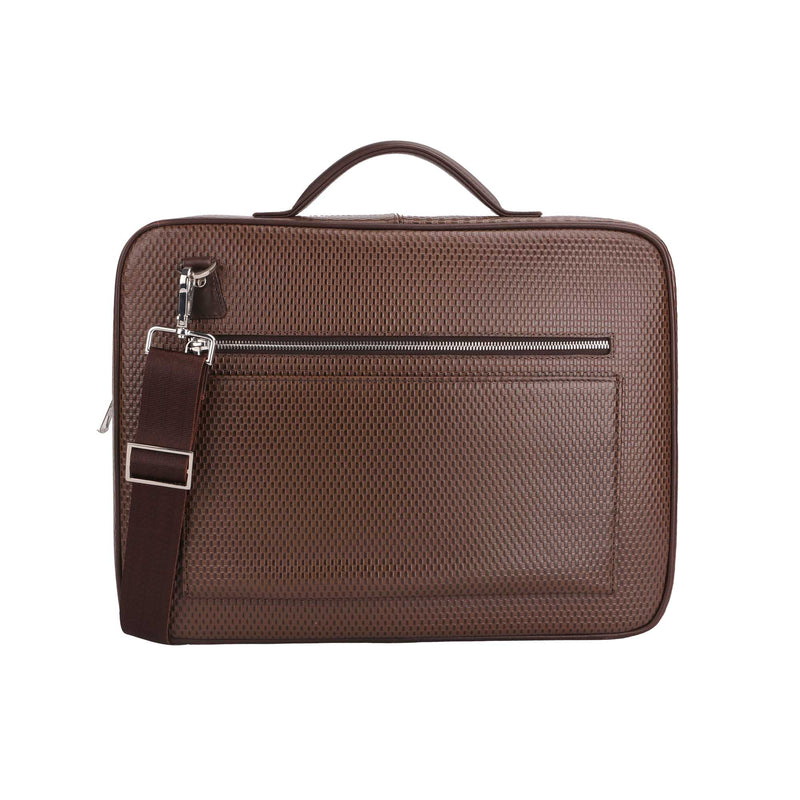 Accord | Leather Portfolio Bag | 100% Genuine Leather | For Office Use | Colour - Brown