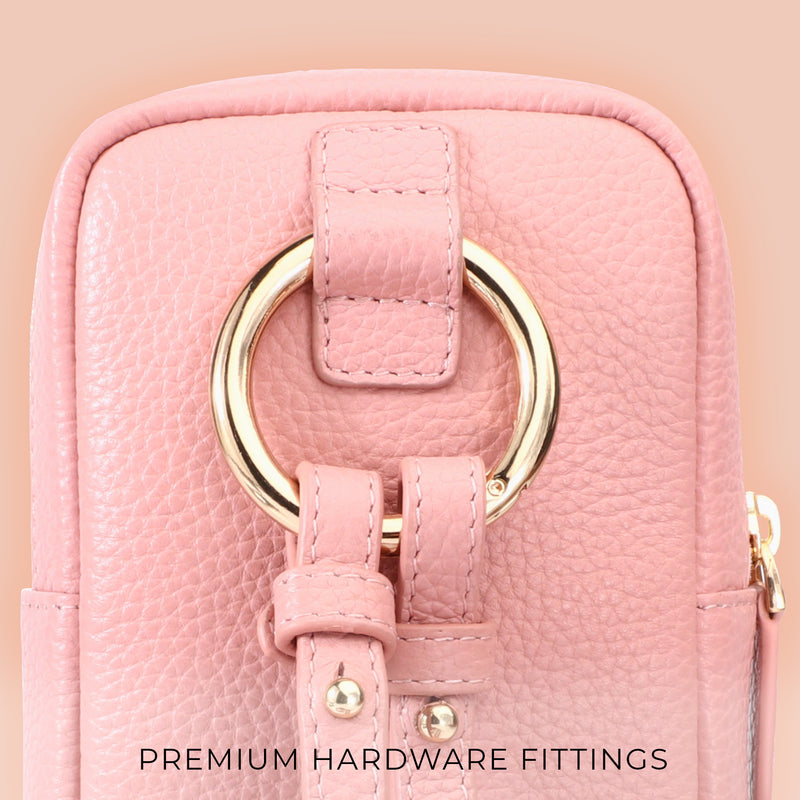 Hydra Mobile Bag for Women | 100% Genuine Leather | Lifetime Service Warranty | Color: Pink