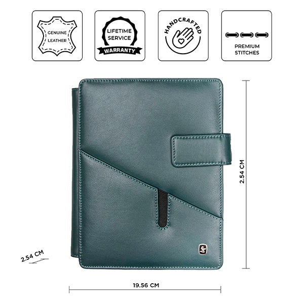 Melunge Leather Diary for Men & Women | Genuine Leather Journal/Notebook | Color- Green