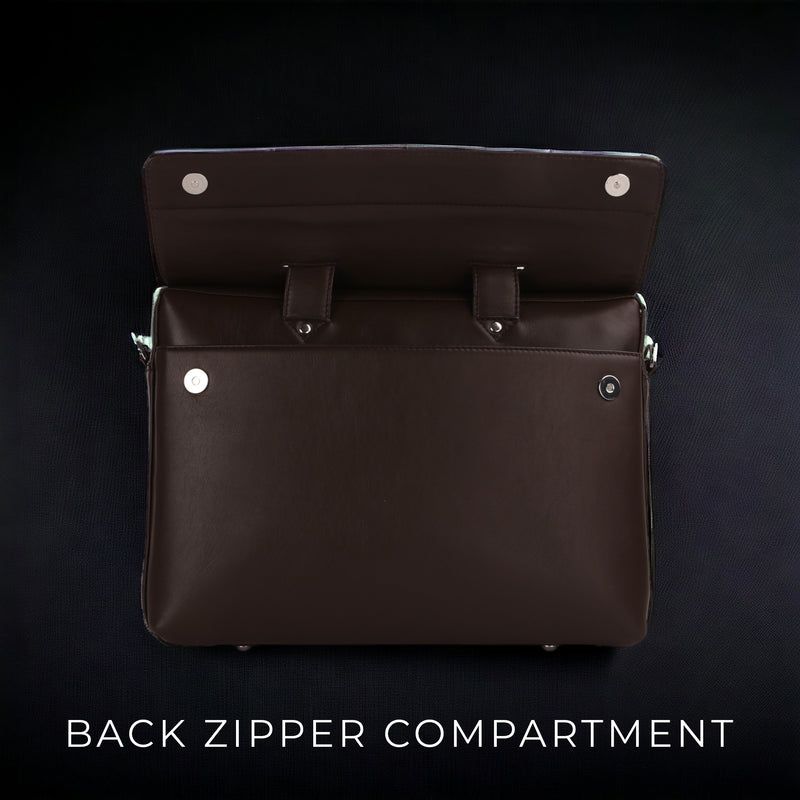 Ruvido II V 2.0 | Genuine Leather Portfolio / Office Bag For Men | Fits 15.5 in” Laptop | Black, Brown , Olive Green & Blue