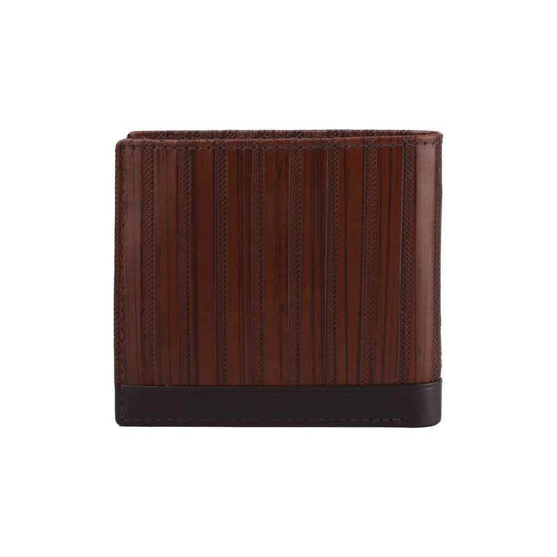 Italian VT Stripe Fab III Genuine Leather Wallet for Men | Color: Blue, Brown, Grey