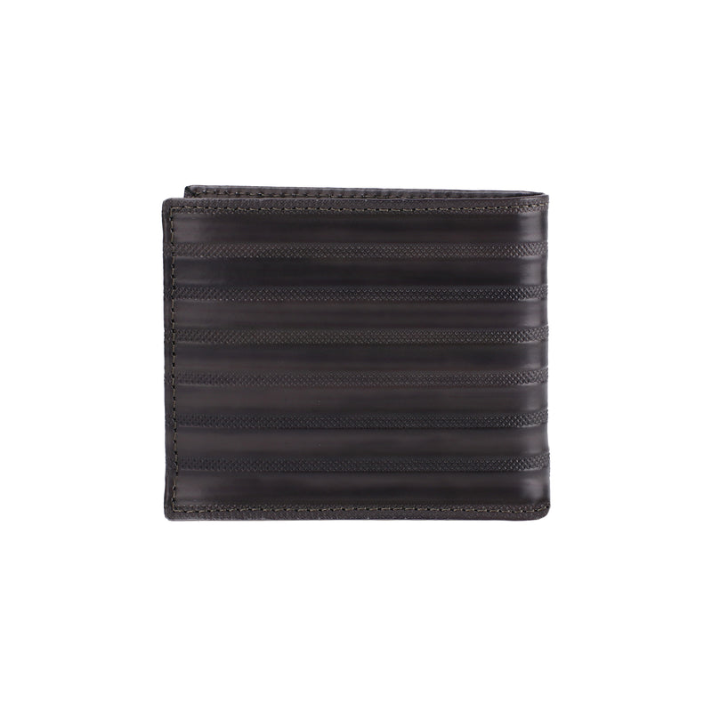 Italian VT Stripe | Pure Leather Wallet for Men | Color: Grey