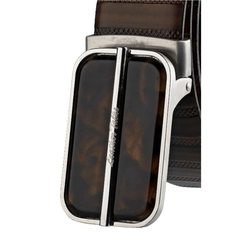 Italian VT Stripe Belt (Brown )