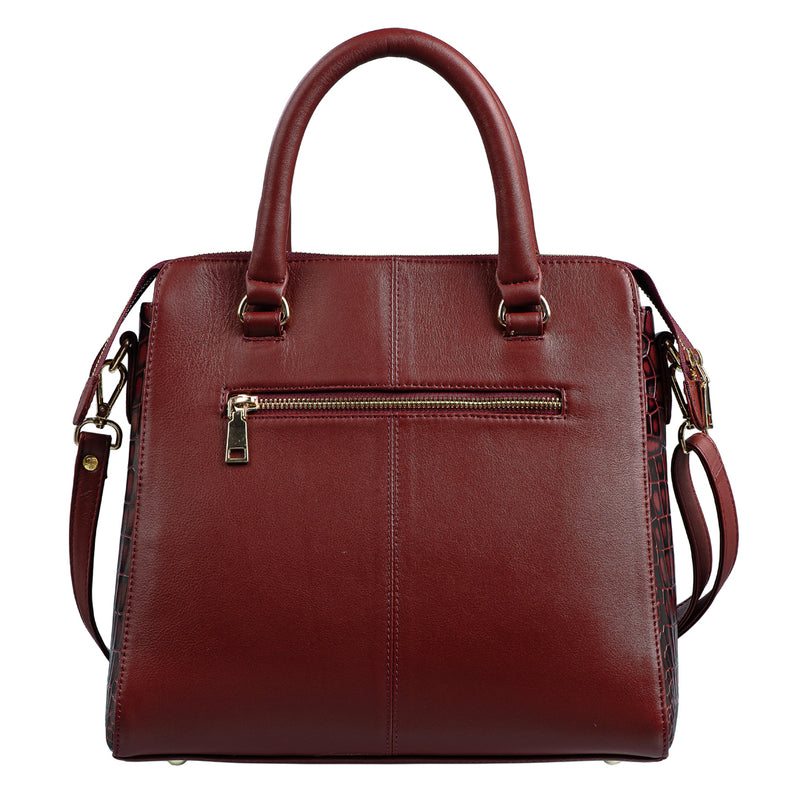 Vivian Hand Bag For Women | 100% Genuine Leather | Color - Cherry