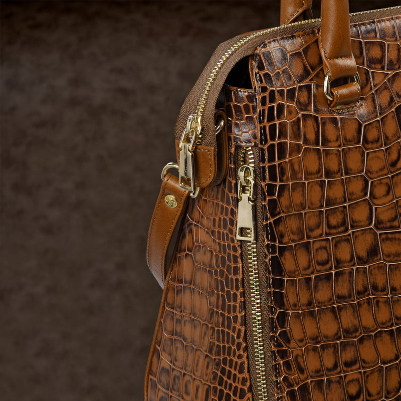 Vivian Hand Bag For Women | 100% Genuine Leather | Color - Tan