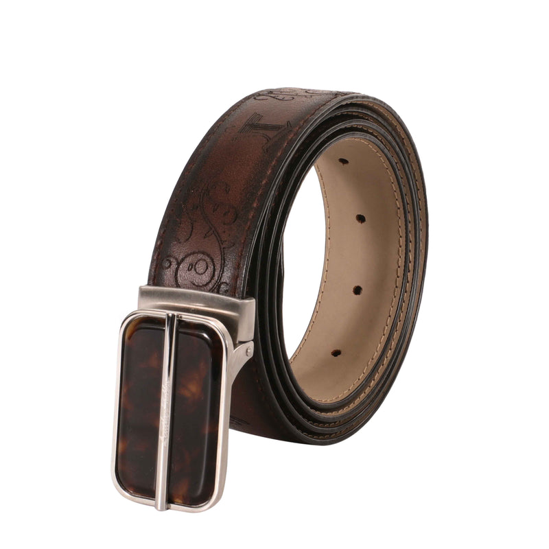 Crawford | Pure Leather Belt for Men | 100% Genuine Leather | Lifetime Warranty | Color: Brown