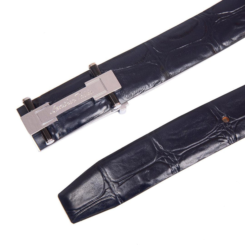 Great Dane | Genuine Leather Belt For Men | With 35mm Brass Buckles | Color: Blue