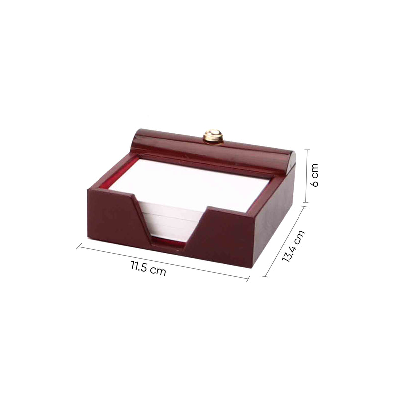 Wood Leather Desktop Planner Set I Color - Cherry Cherry