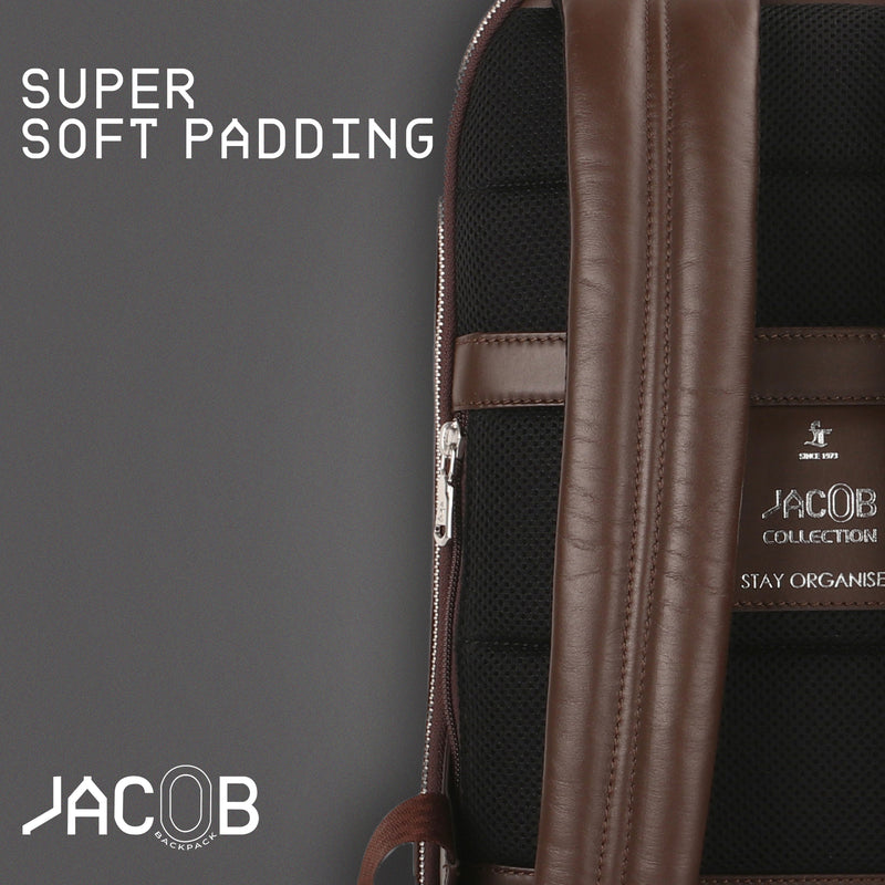 Jacob V 2.0 | Leather Backpack for Men | Lifetime Service Warranty | 100% Genuine Leather | Color: Brown