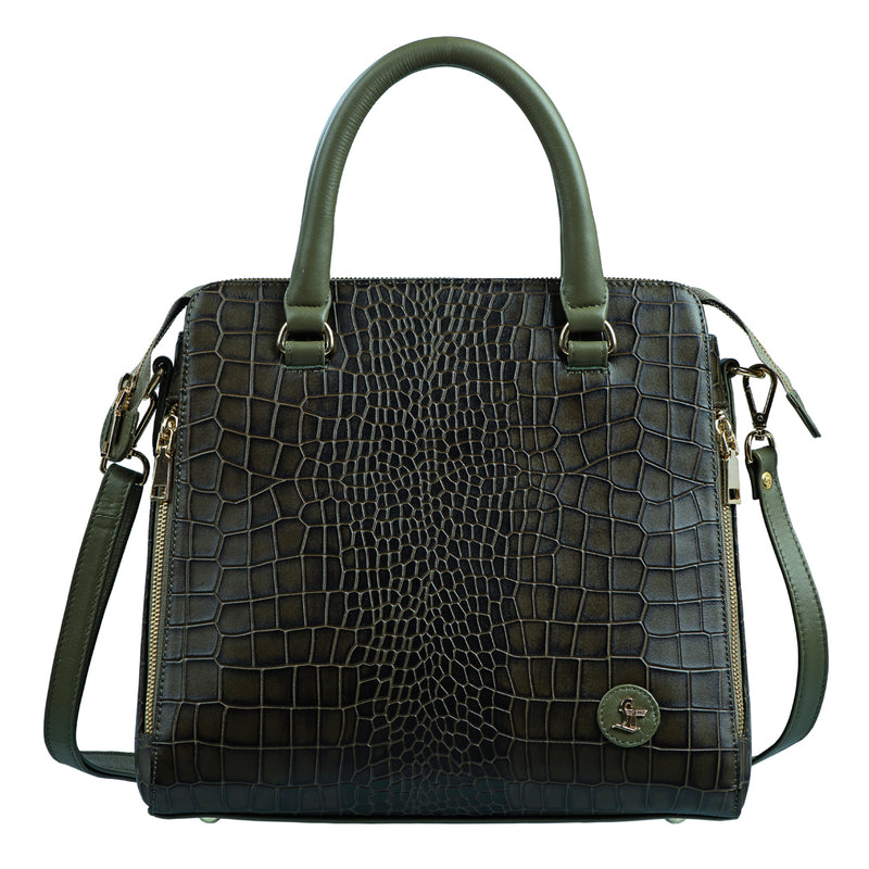 Vivian Hand Bag For Women | 100% Genuine Leather | Color - Green