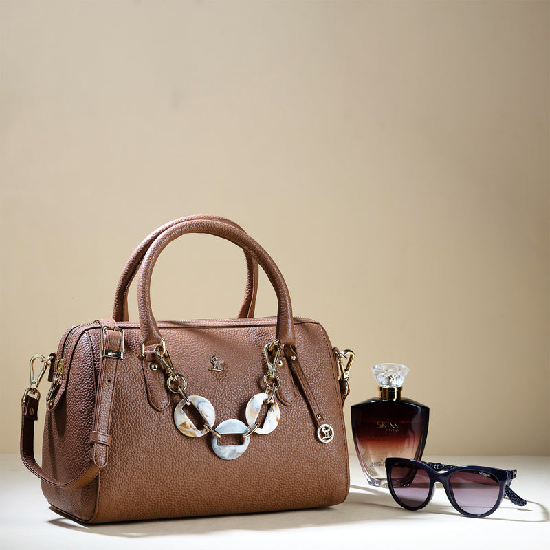Leather Hand Bag For Women | 100% Genuine Leather | Color: Tan