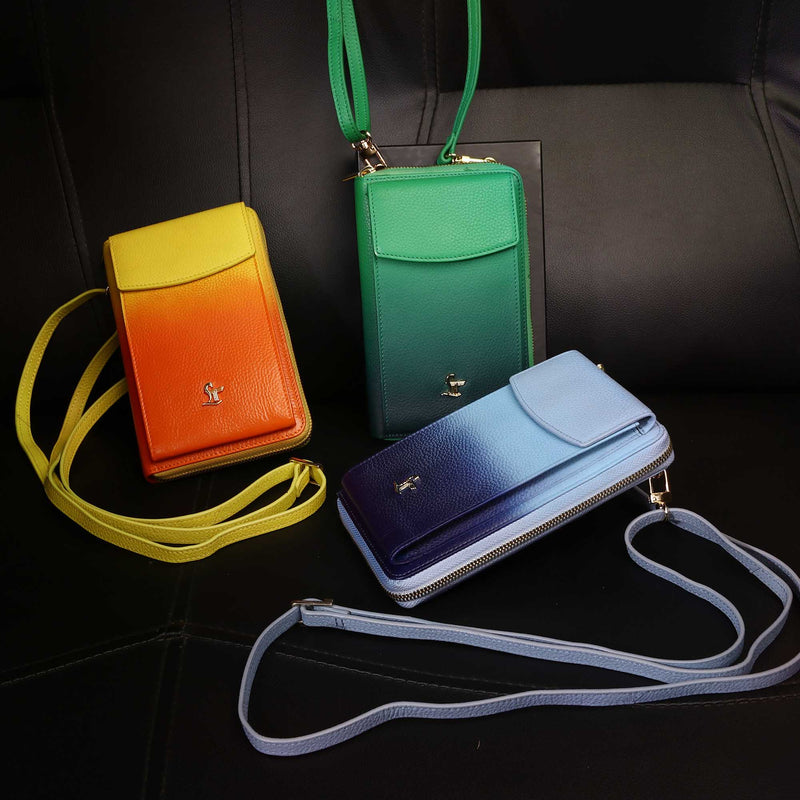 Ombre Collections - Leather Pouch for Women | 100% Genuine Leather | Lifetime Service Warranty