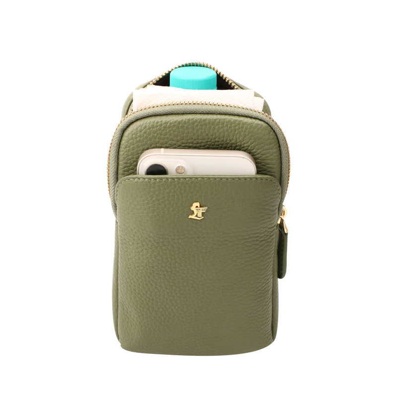 Hydra Mobile Bag for Women | 100% Genuine Leather | Lifetime Service Warranty | Color: Green