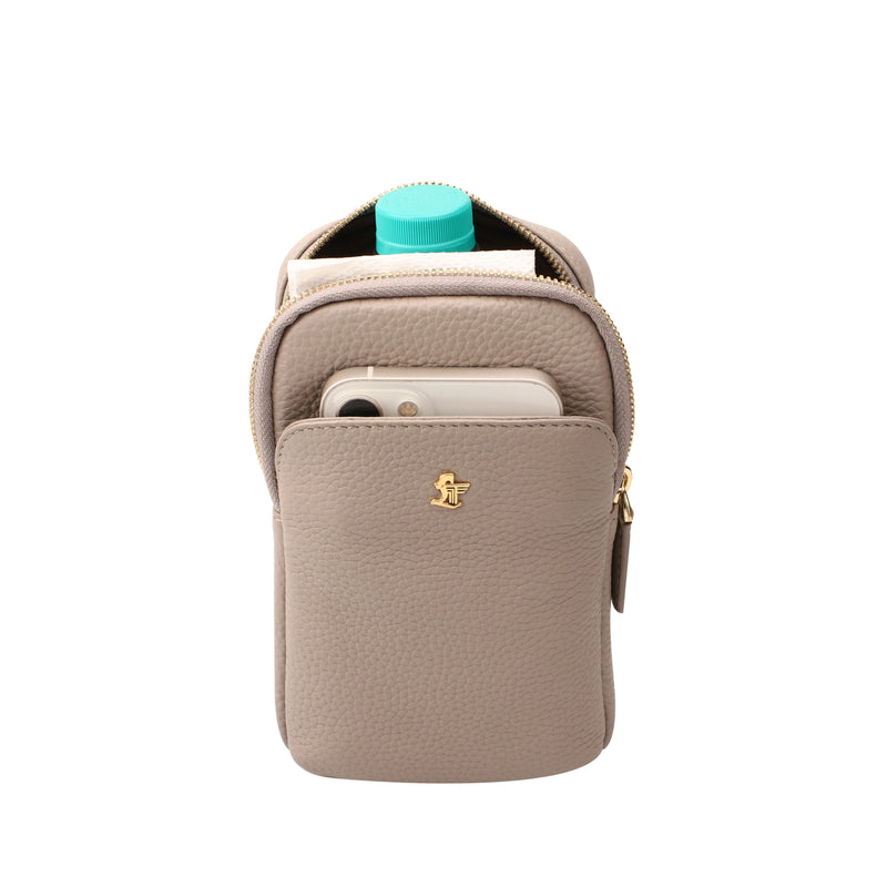 Hydra Mobile Bag for Women | 100% Genuine Leather | Lifetime Service Warranty | Color: Beige