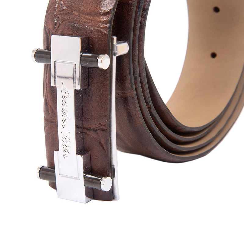 Great Dane | Genuine Leather Belt For Men | With 35mm Brass Buckles | Color: Brown