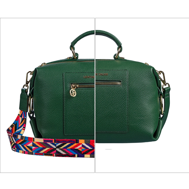 Leather Hand Bags For Women | 100% Genuine Leather | Color - Green