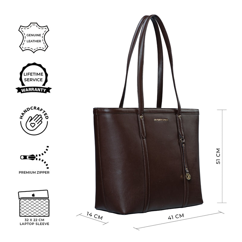 Genuine Leather Tote Bags For Women | Color - Brown