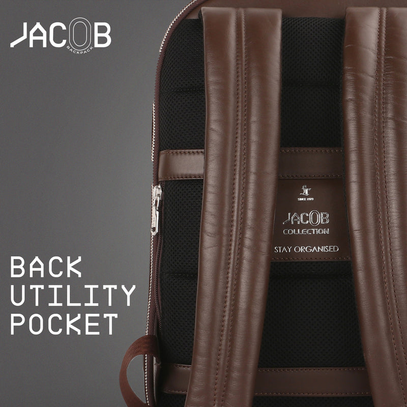 Jacob V 2.0 | Leather Backpack for Men | Lifetime Service Warranty | 100% Genuine Leather | Color: Brown