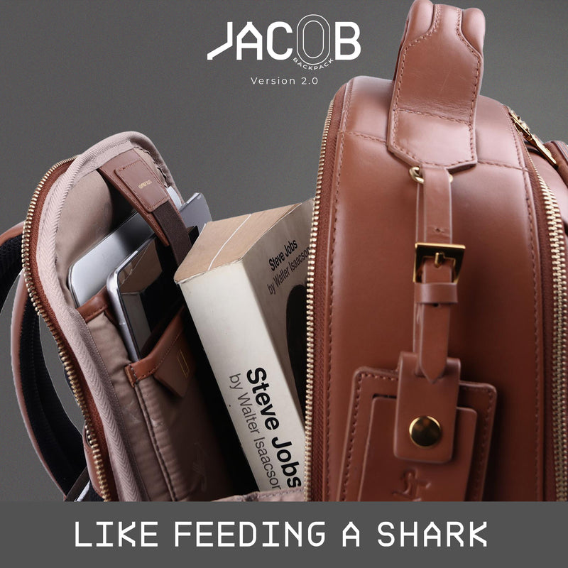 Jacob V 2.0 | Leather Backpack for Men | Lifetime Service Warranty | 100% Genuine Leather | Color: Tan