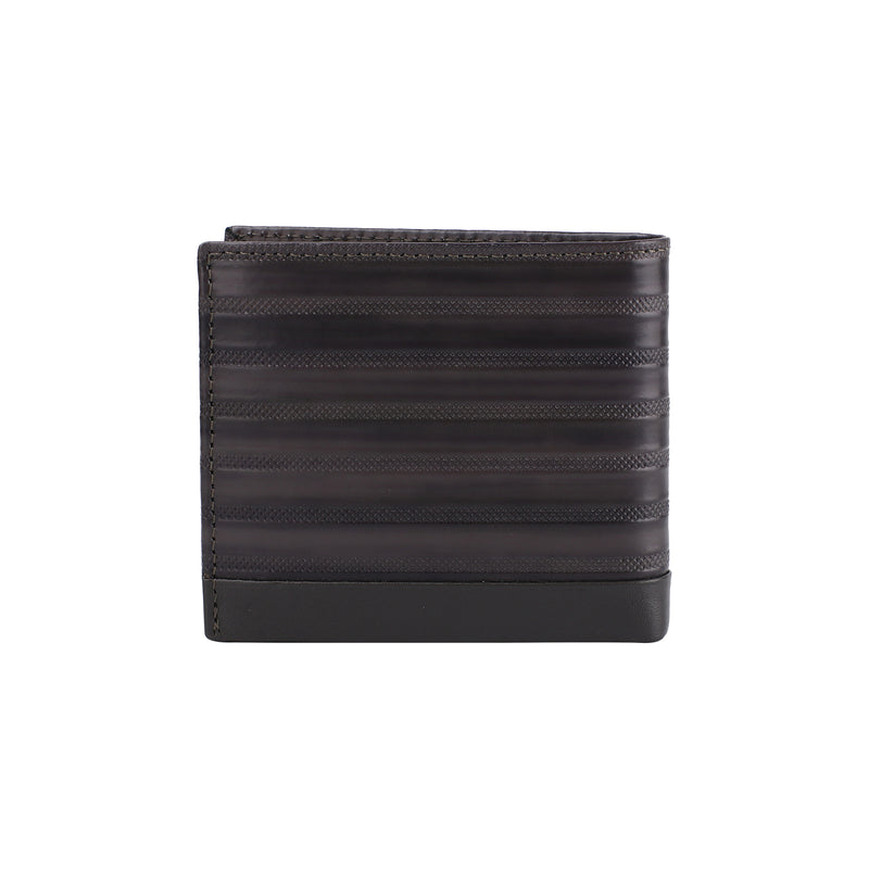 Italian VT Stripe Fab III Genuine Leather Wallet for Men | Color: Blue, Brown, Grey