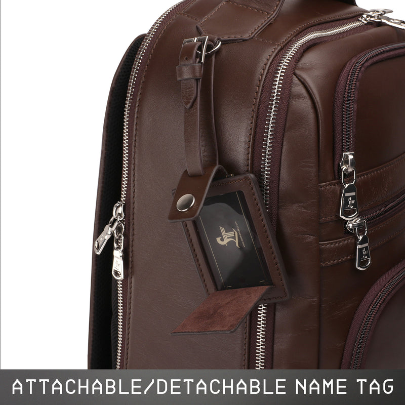 Jacob V 2.0 | Leather Backpack for Men | Lifetime Service Warranty | 100% Genuine Leather | Color: Brown