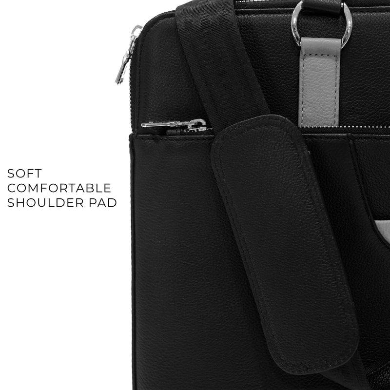 Kripto Genuine Leather Laptop Bag | Leather Folio bag | Office Bag for Men |  Color: Black, Grey, Tan